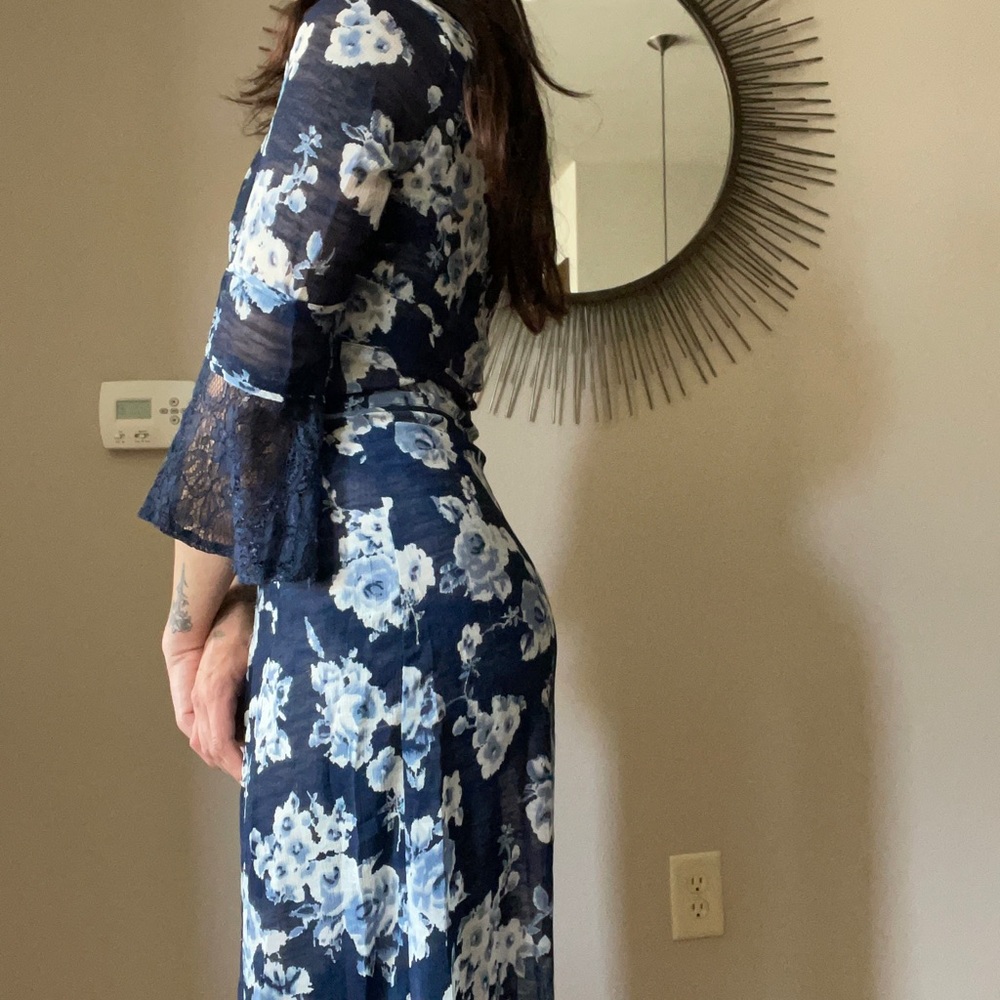 Long blue coverup